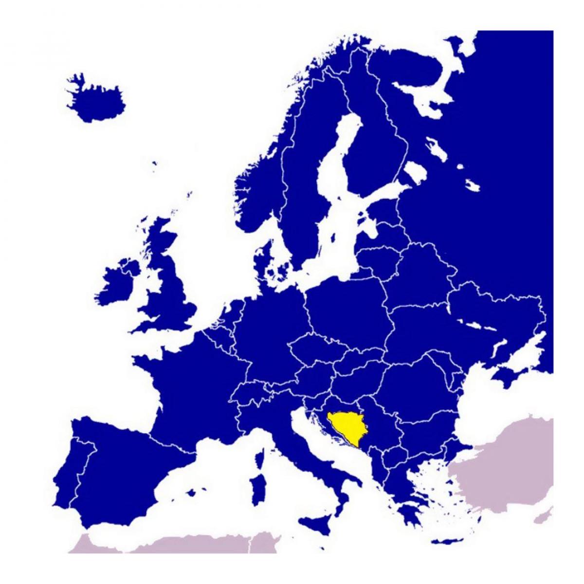 Kart over Bosnia og Hercegovina europa