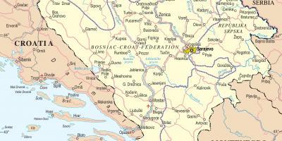 Kart over Bosnia