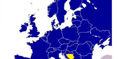 Kart over Bosnia og Hercegovina europa