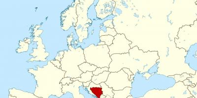 Bosnia og Hercegovina på verdens kart