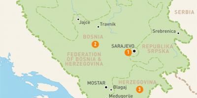 Kart over sarajevo Bosnia
